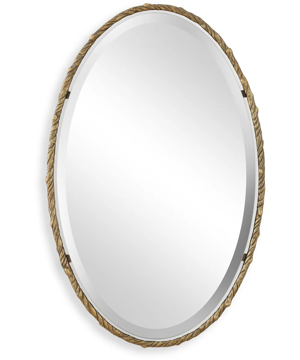 Twisted Branch Oval Mirror