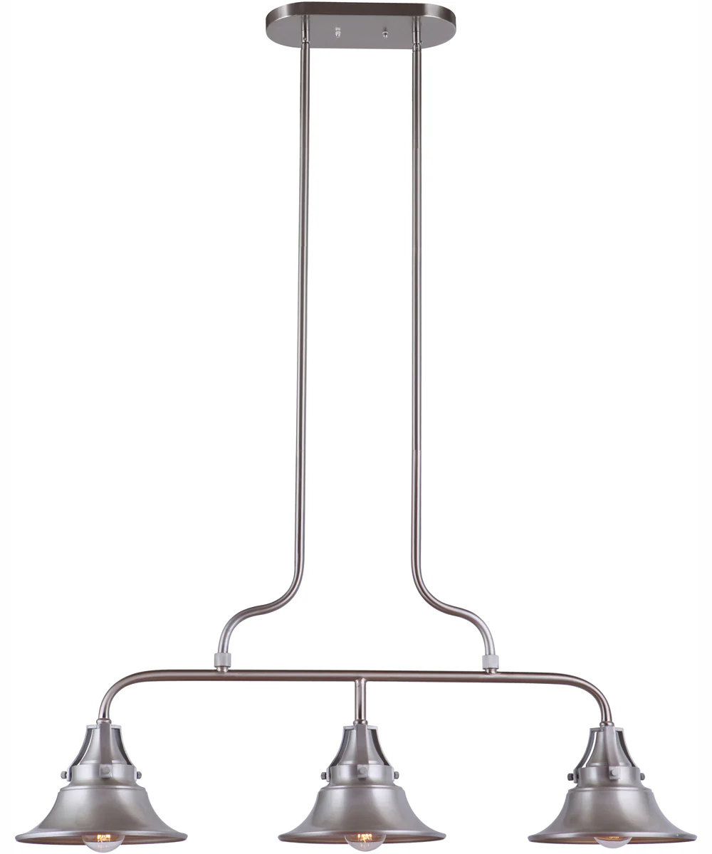 Union 3-Light Island Satin Aluminum - Image 2