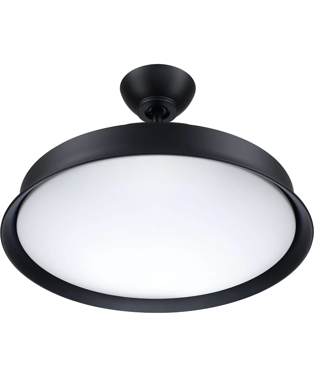 Union 42 Hidden Blades 1-Light Fan Flat Black - Image 5