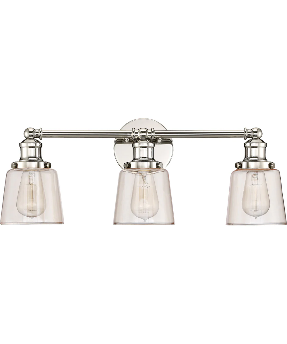 Union Large 3-light Bath Light Polished Nickel - Image 3