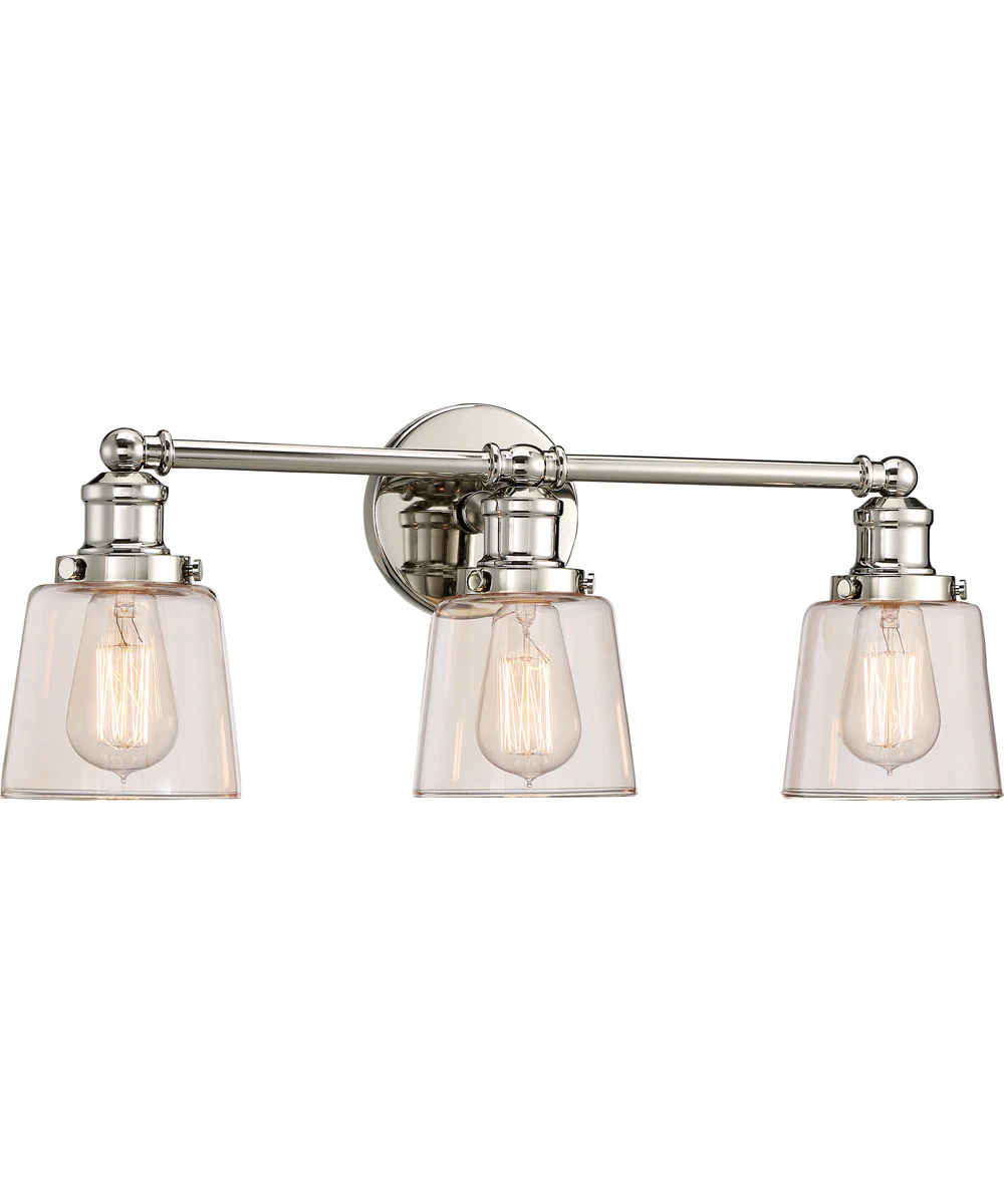 Union Large 3-light Bath Light Polished Nickel - Image 4