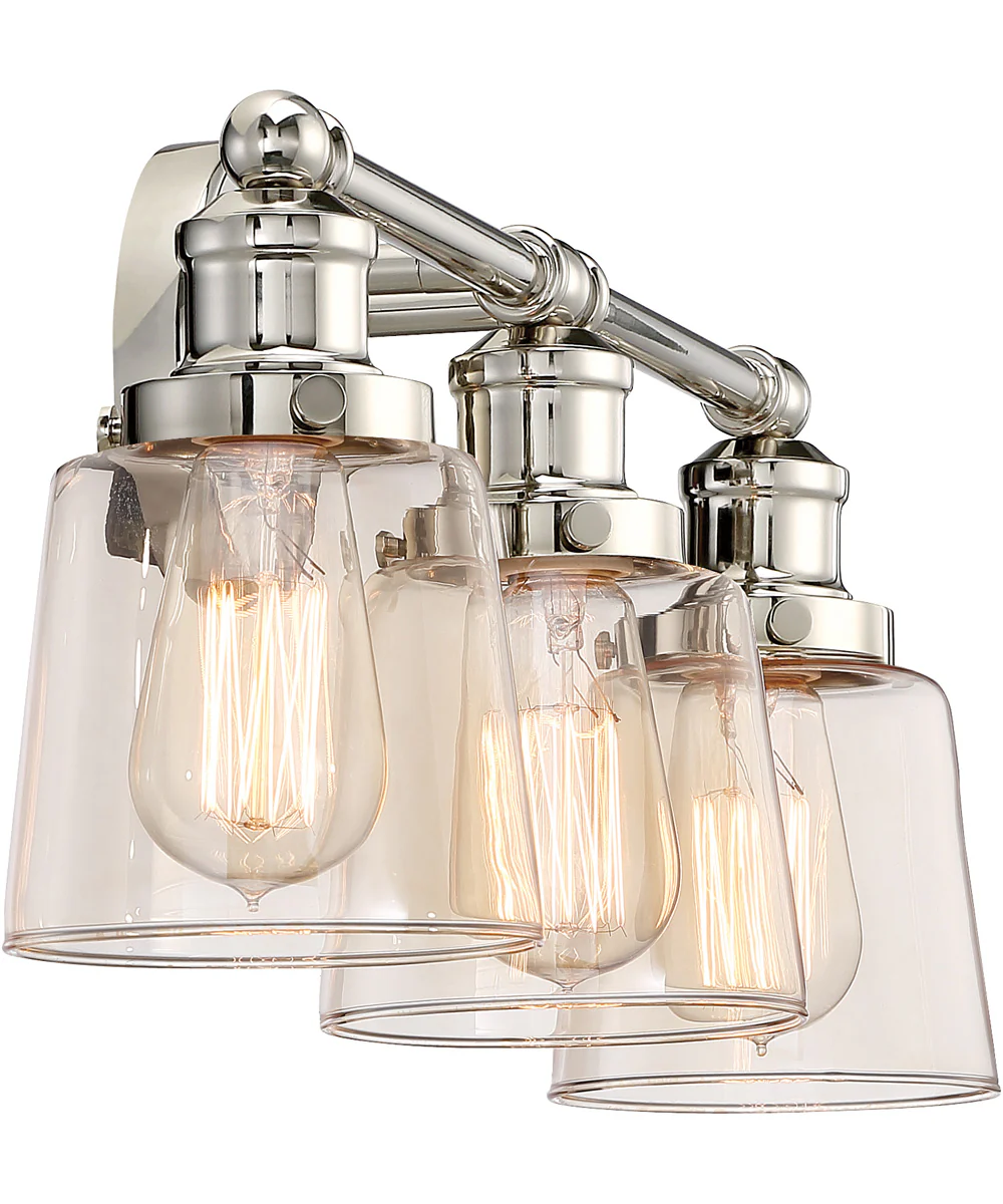 Union Large 3-light Bath Light Polished Nickel - Image 5