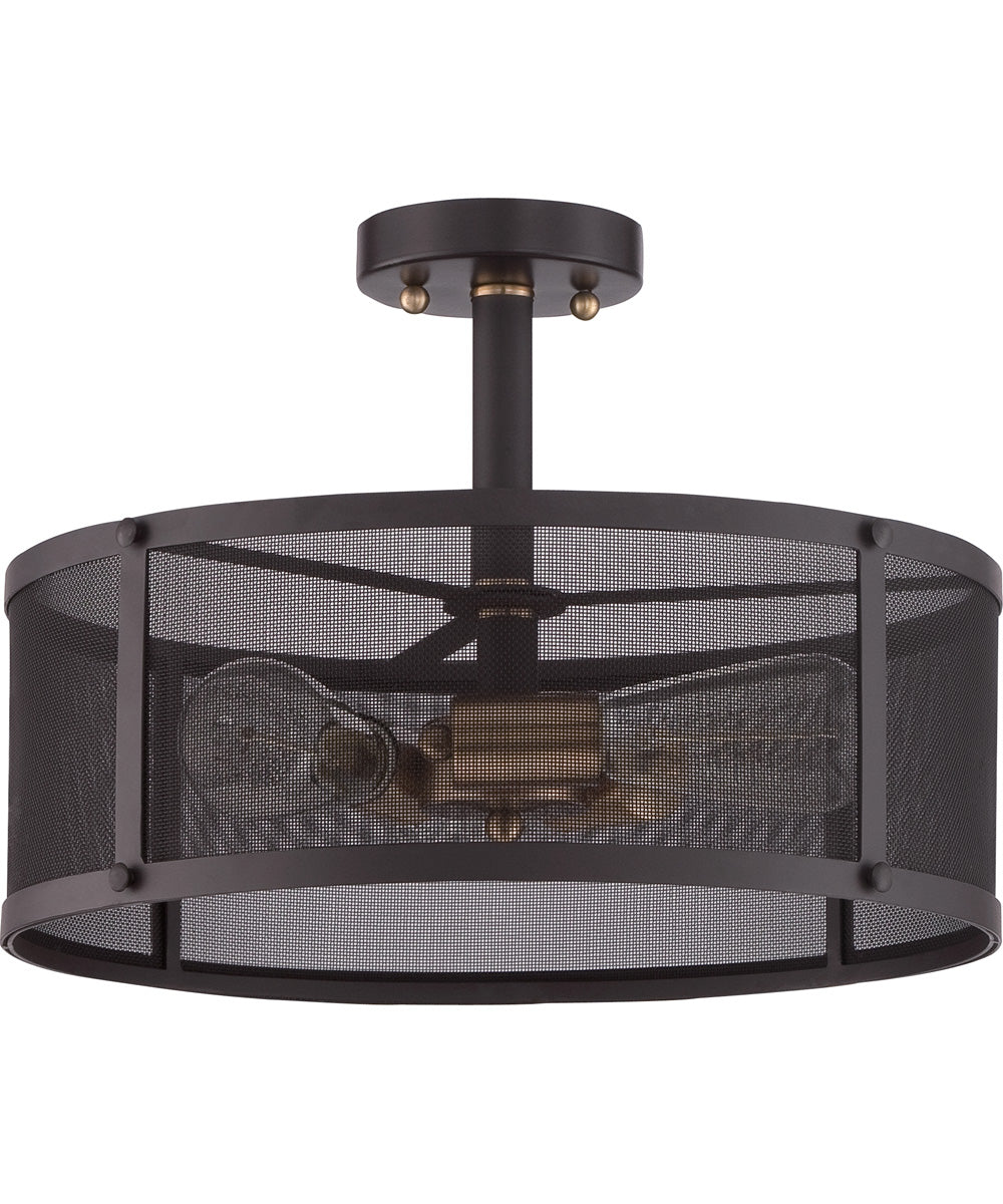 Union Station Large 3-light Semi Flush Mount Western Bronze - Image 3