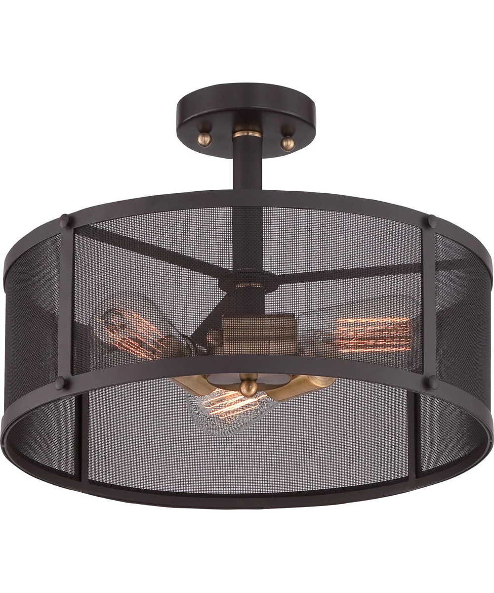 Union Station Large 3-light Semi Flush Mount Western Bronze - Image 4
