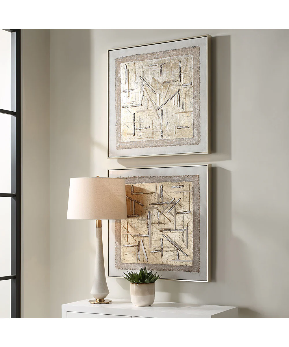 Unpredictable Hand Painted Canvases Set of 2 - Image 3