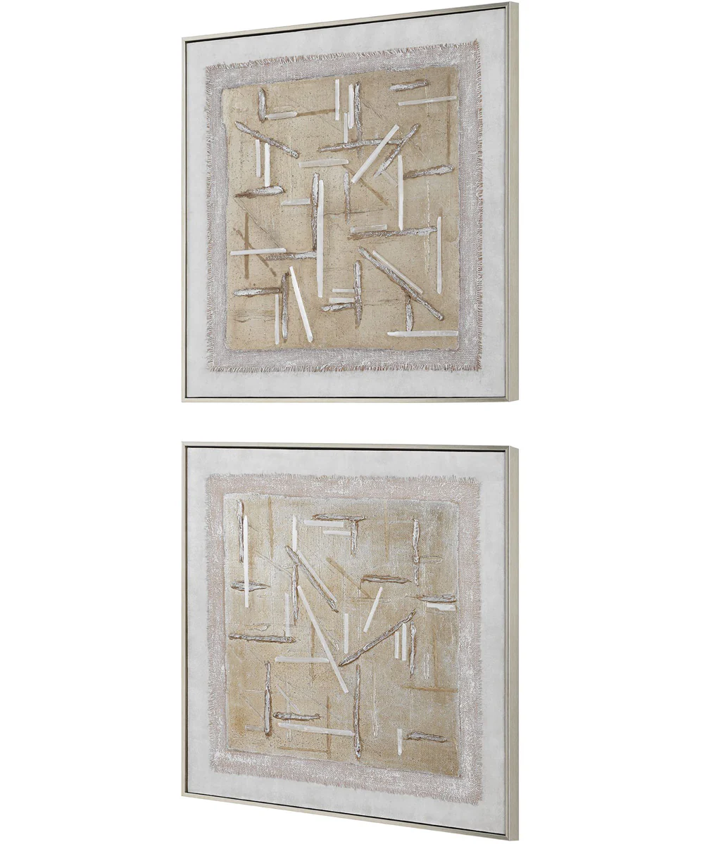 Unpredictable Hand Painted Canvases Set of 2 - Image 4