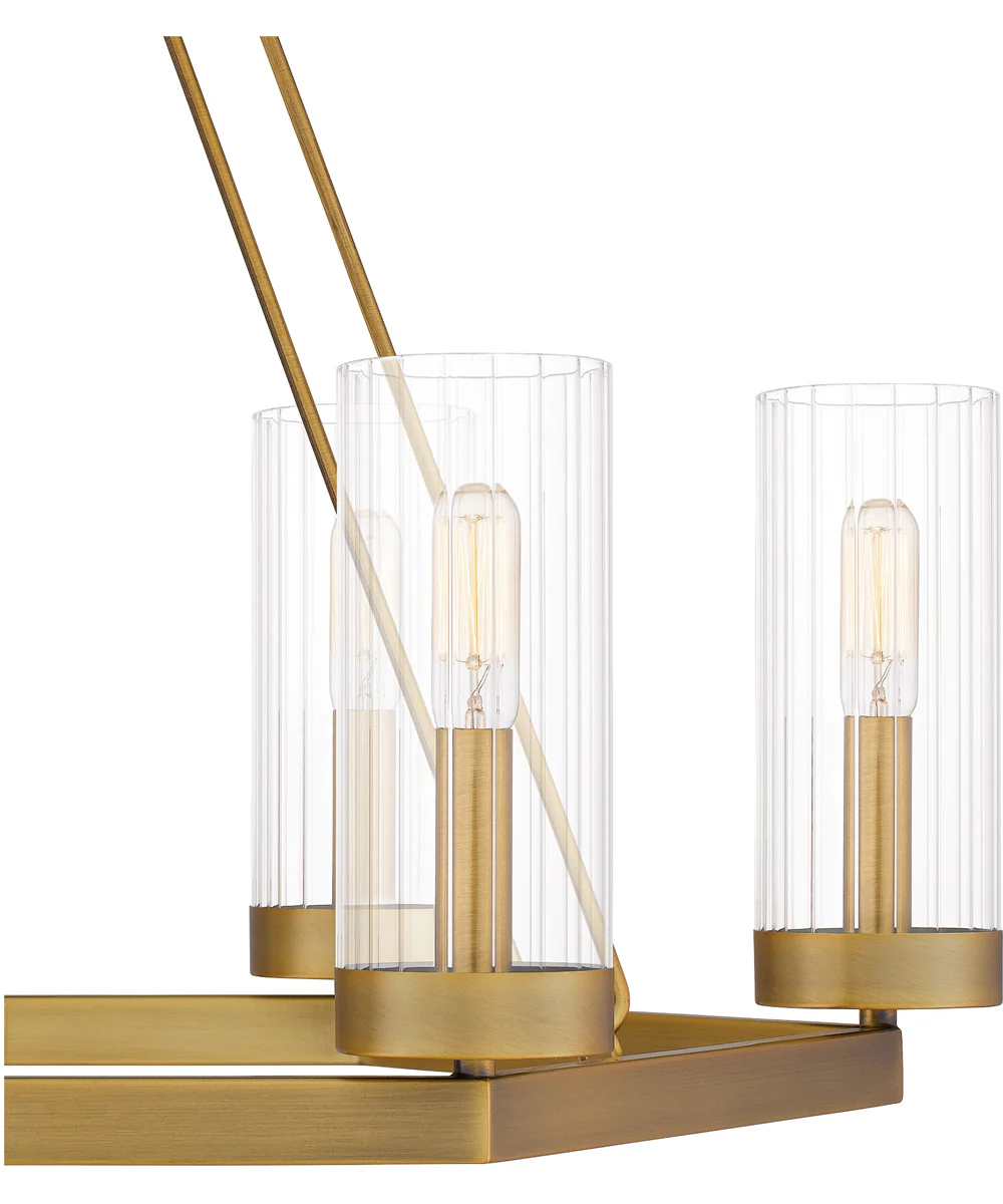 Valens 6-light Chandelier Aged Brass - Image 6
