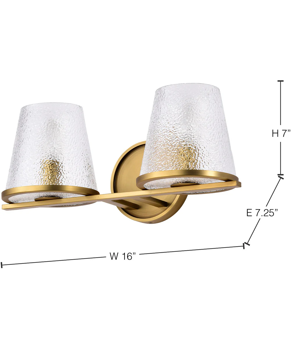Valentine 2-Light Vanity & Wall Vintage Brass - Image 13