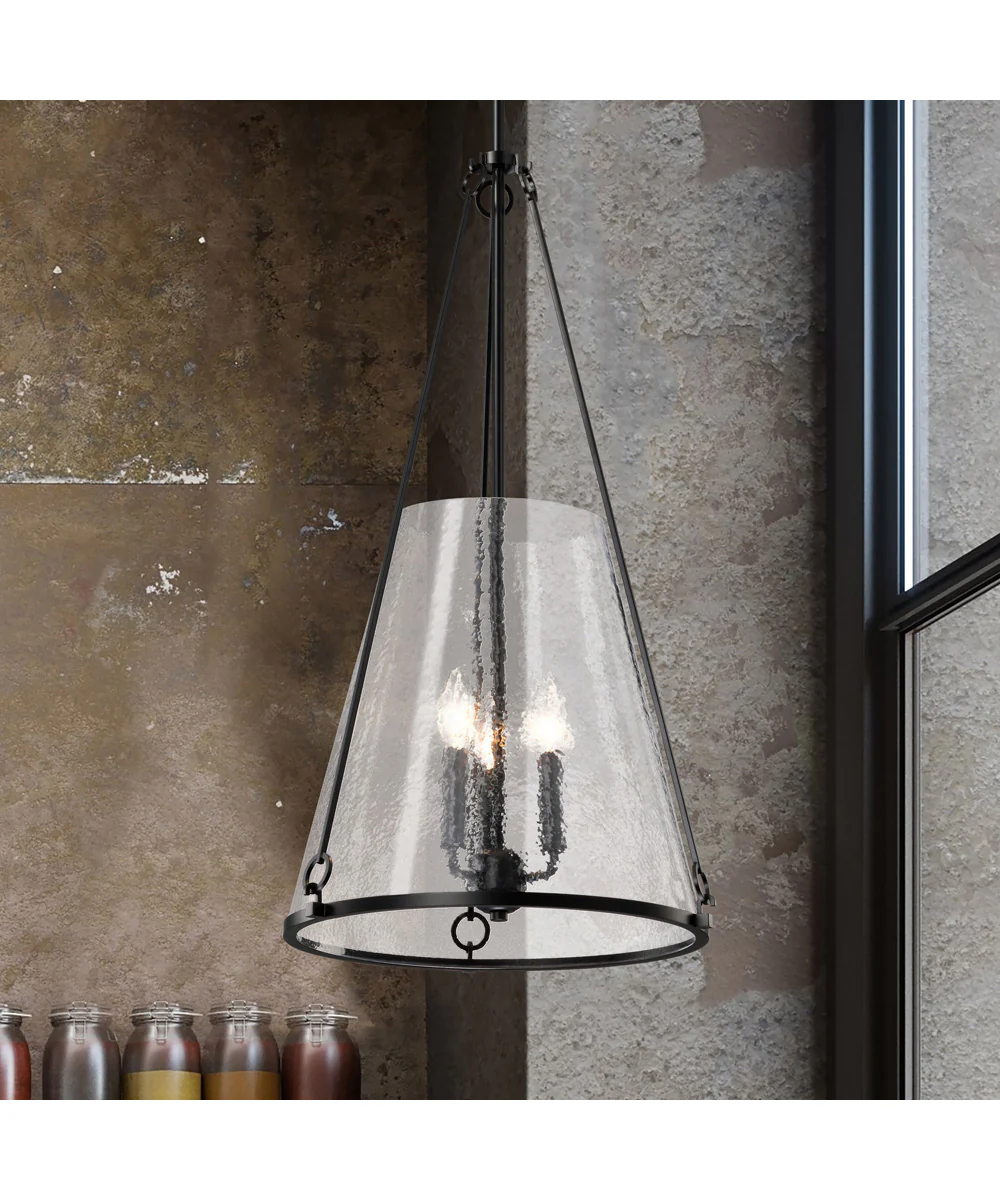 Valentine 3-Light Pendant Black - Image 3