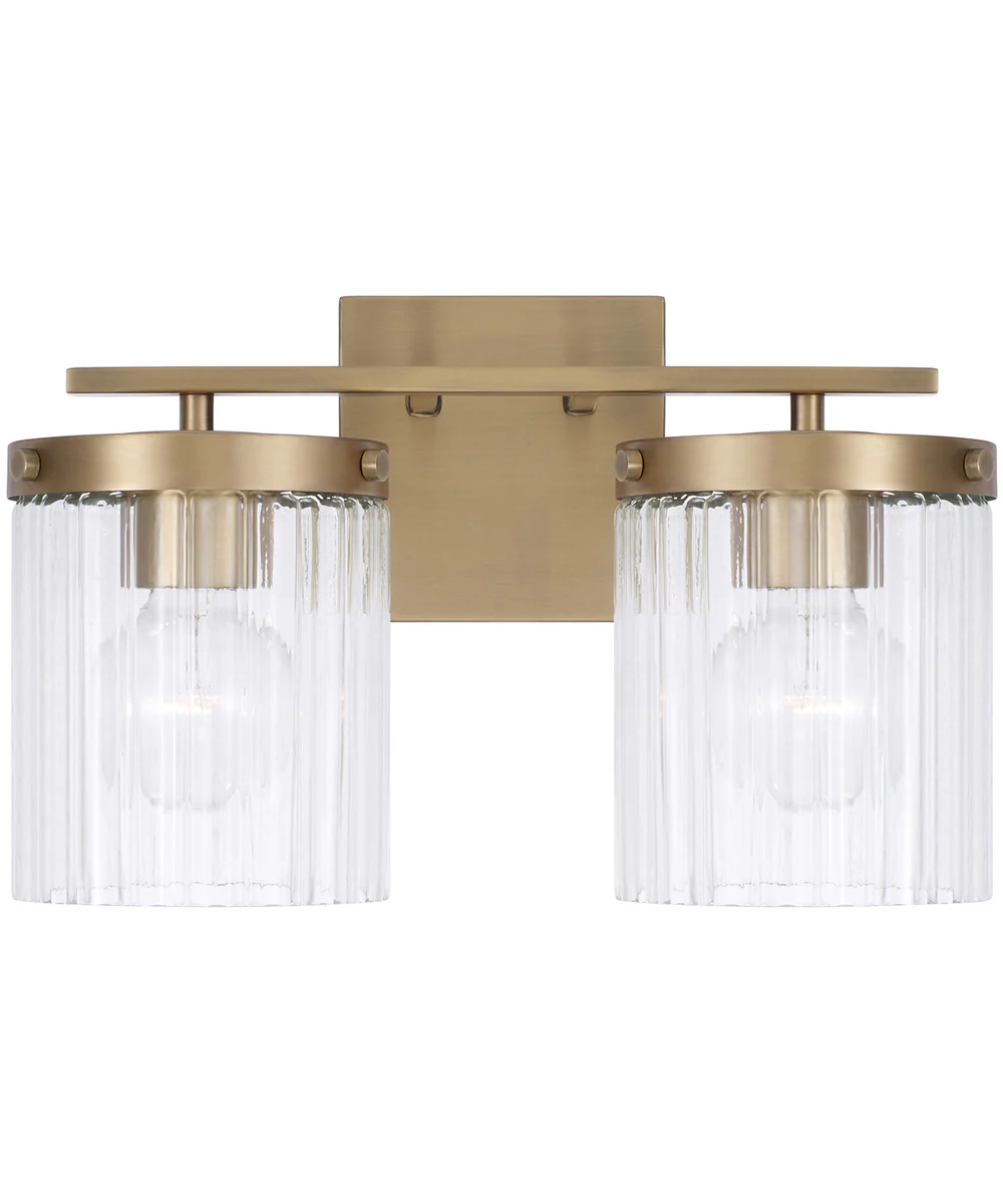 Vaughn 2-Light Vanity Aged Brass - Image 3