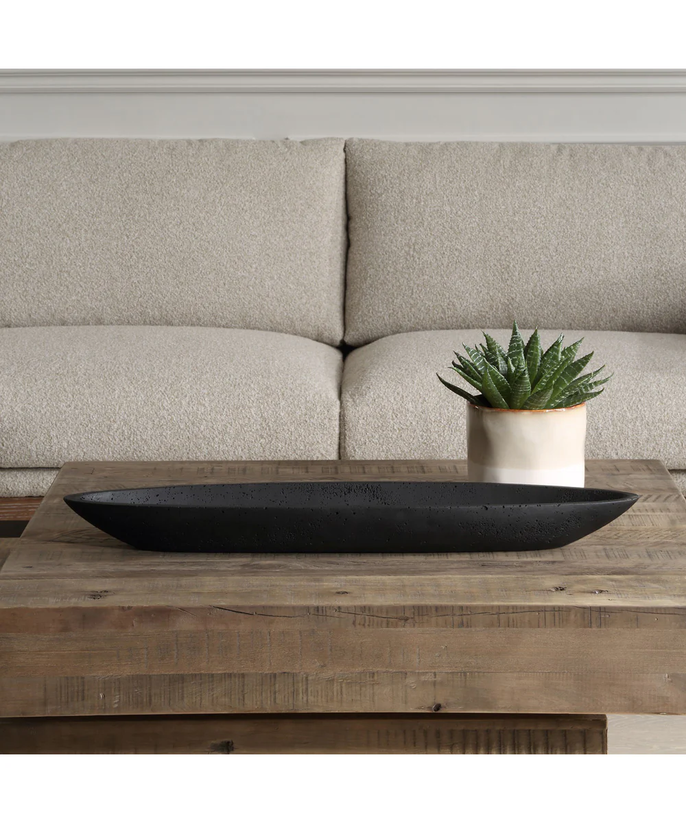 Vessel Cast Black Canoe Bowl - Image 2