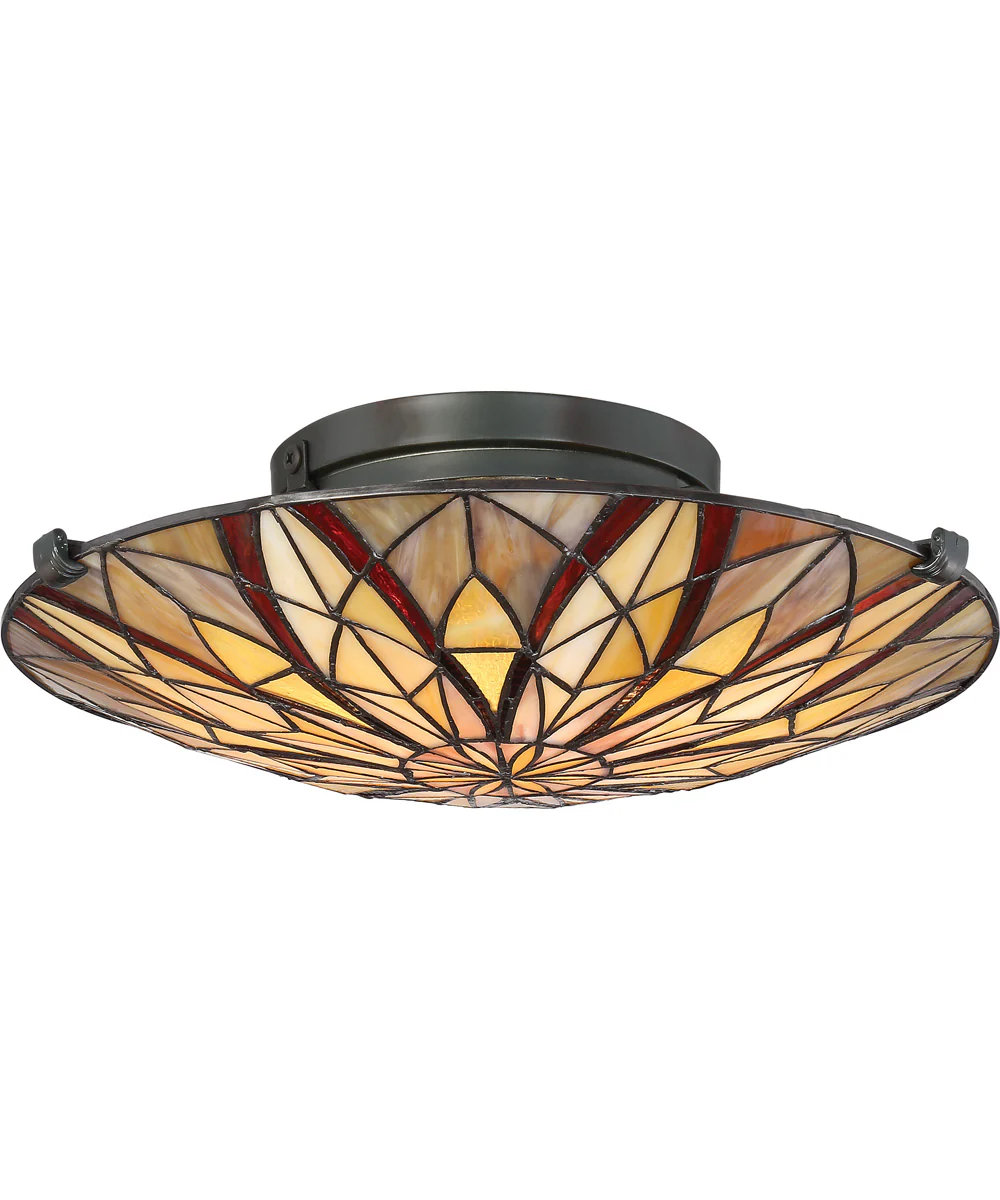 Victory Medium 2-light Flush Mount Valiant Bronze