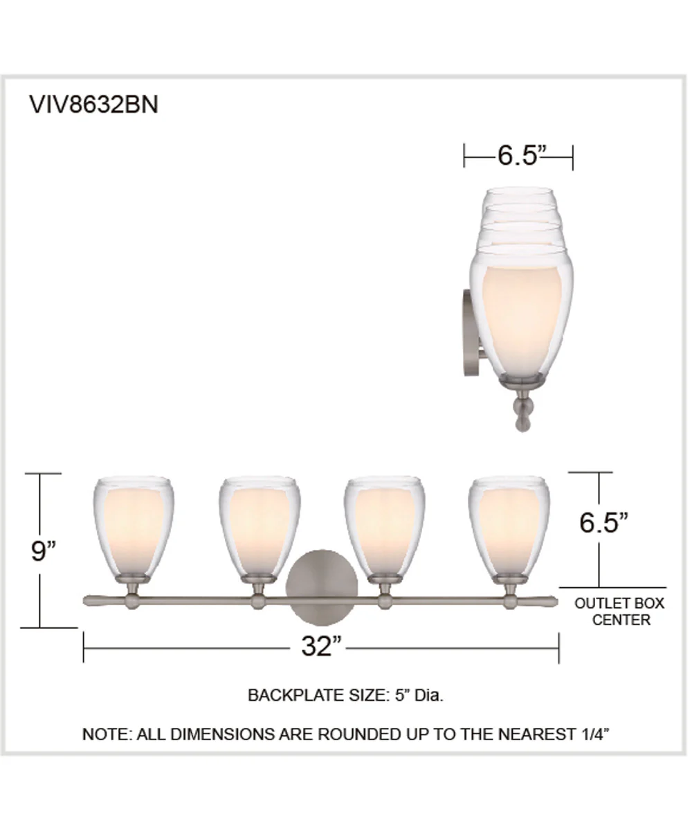 Vivienne 4-light Bath Light Brushed Nickel - Image 4