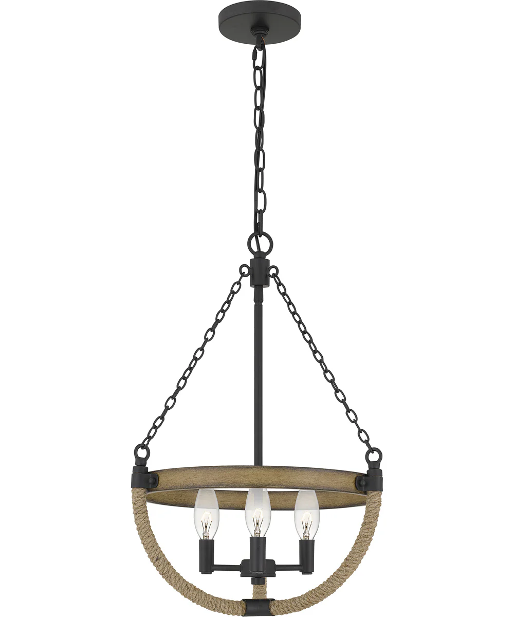 Wagner 3-light Pendant Matte Black - Image 2