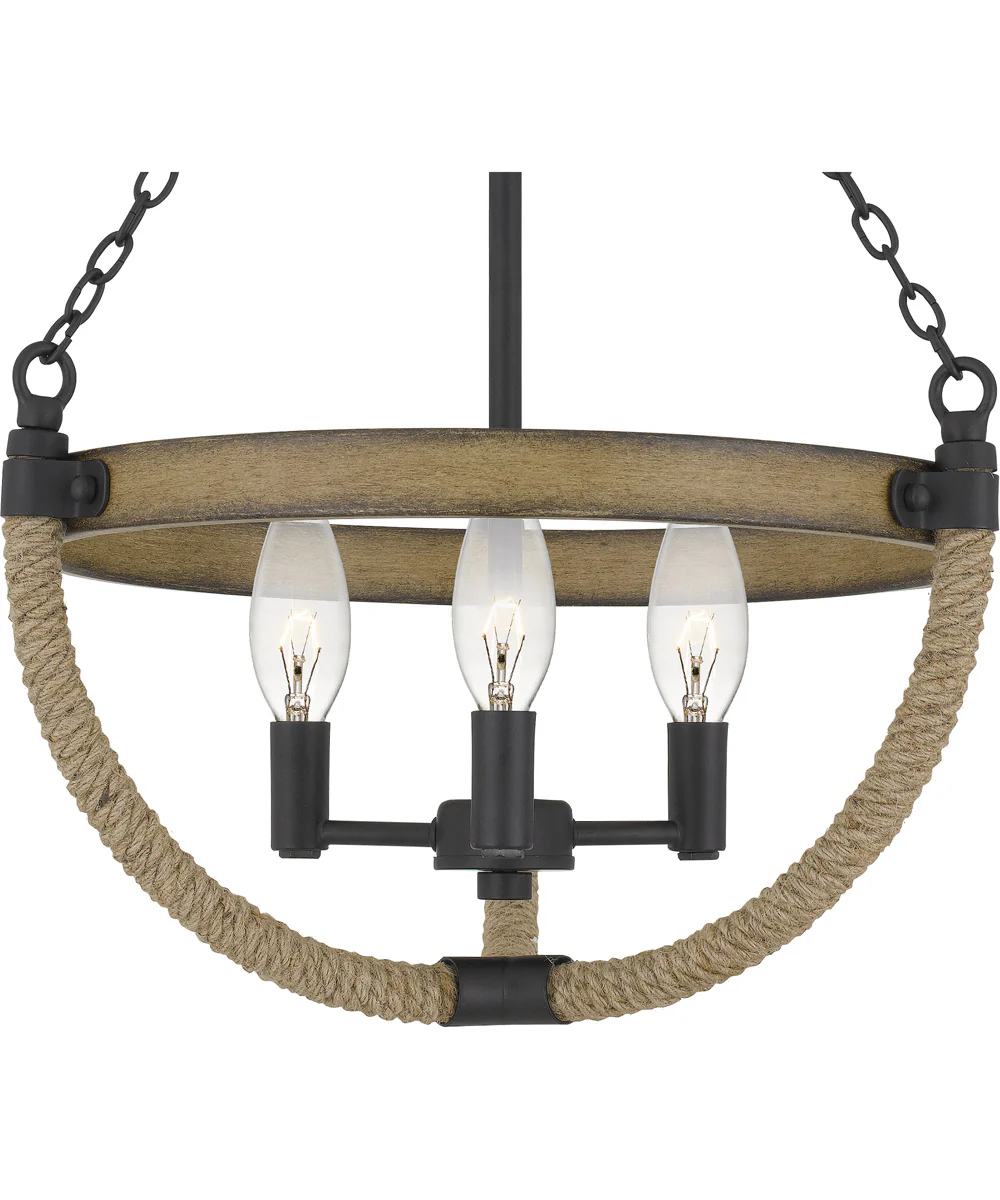 Wagner 3-light Pendant Matte Black - Image 6