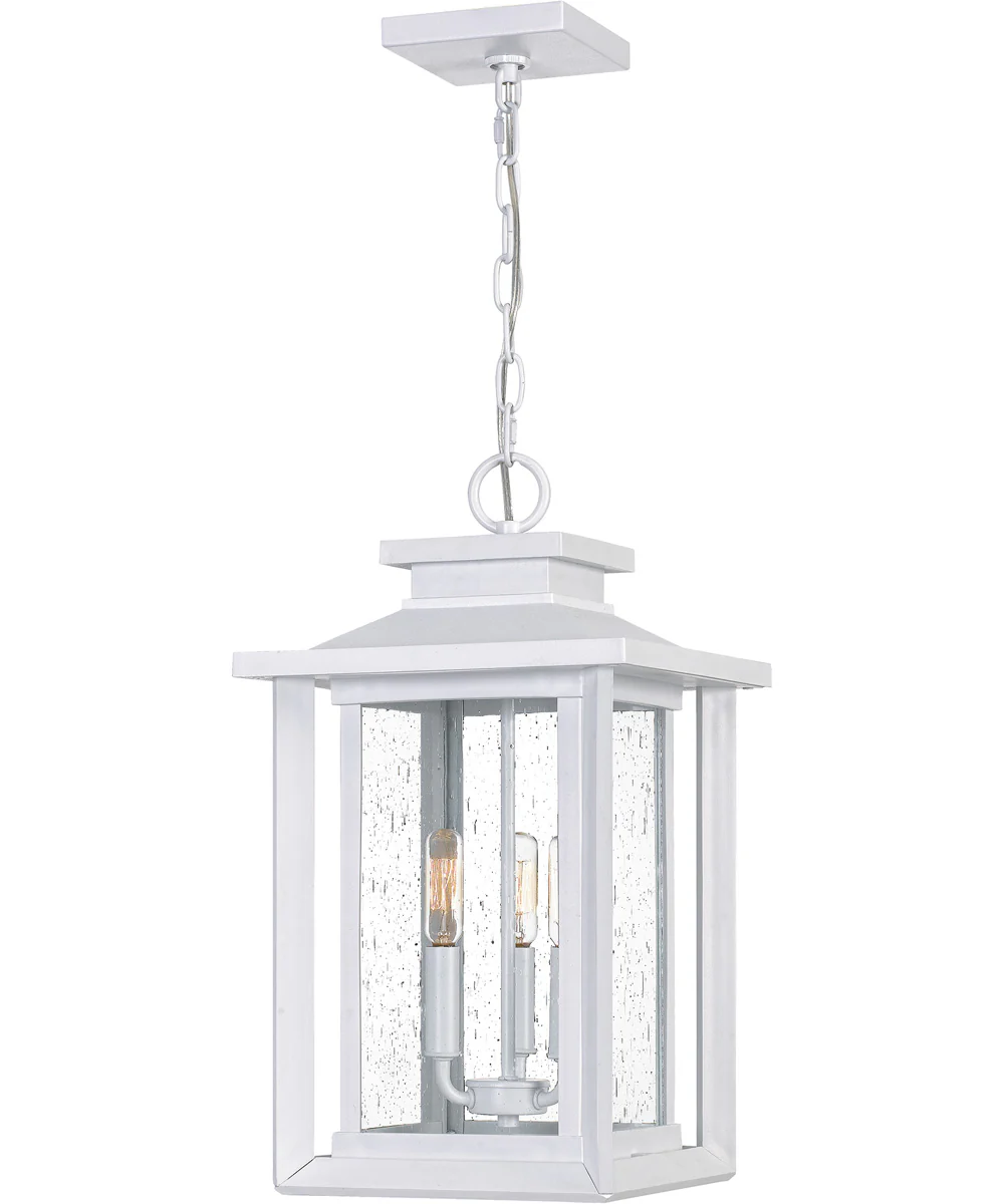 Wakefield 3-light Outdoor Pendant Light Coastal Armour White Lustre