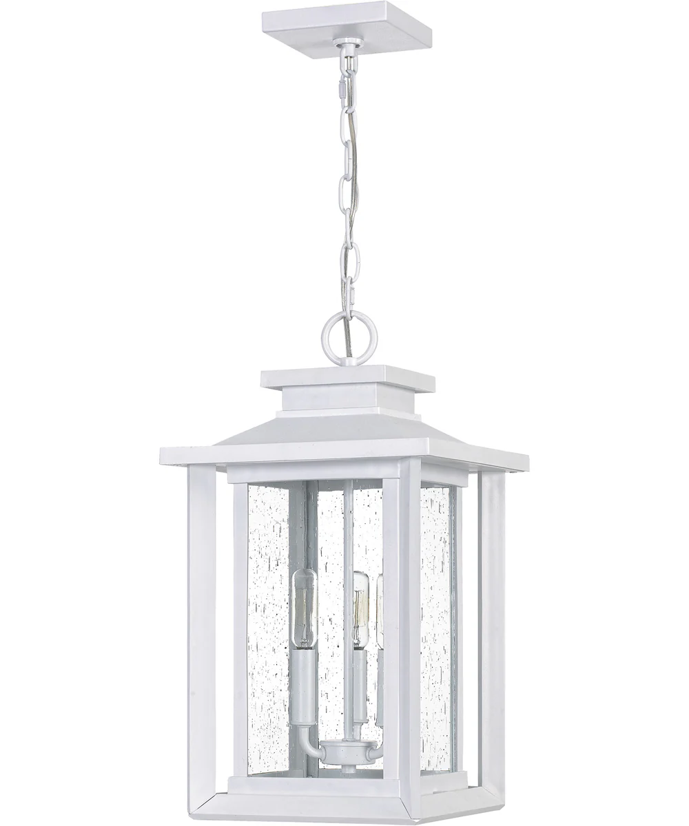 Wakefield 3-light Outdoor Pendant Light Coastal Armour White Lustre - Image 3