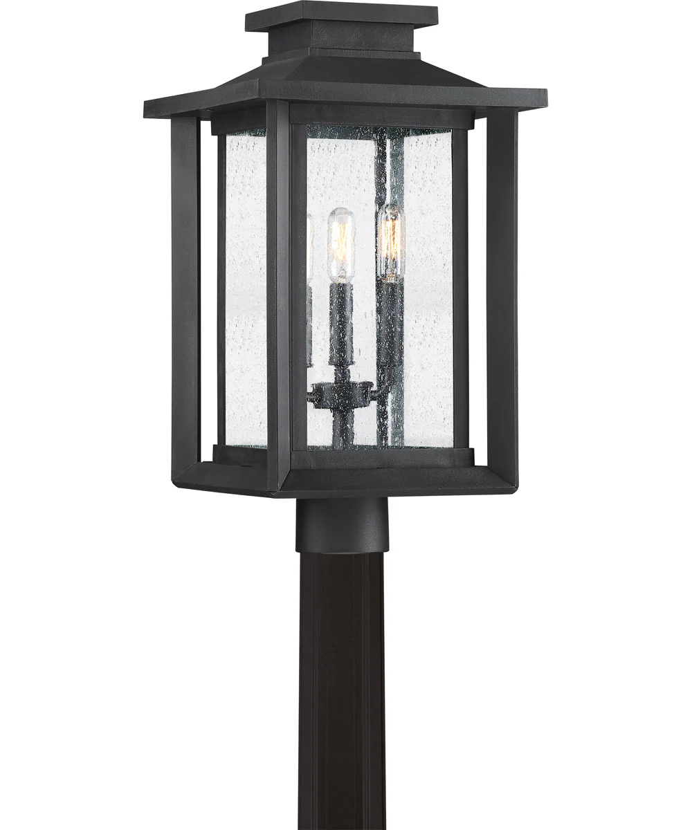 Wakefield Large 3-light Outdoor Post Light Coastal Armour Earth Black