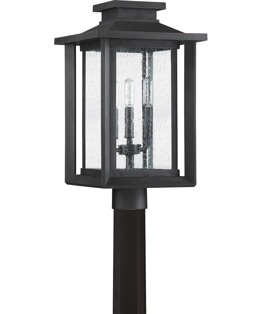 Wakefield Large 3-light Outdoor Post Light Coastal Armour Earth Black - Image 3