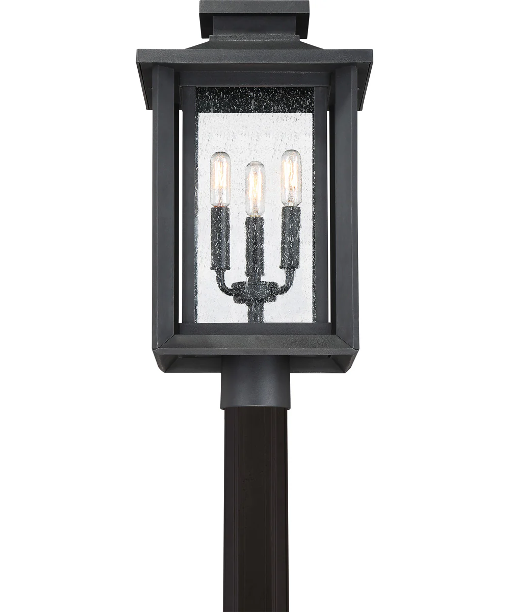 Wakefield Large 3-light Outdoor Post Light Coastal Armour Earth Black - Image 6