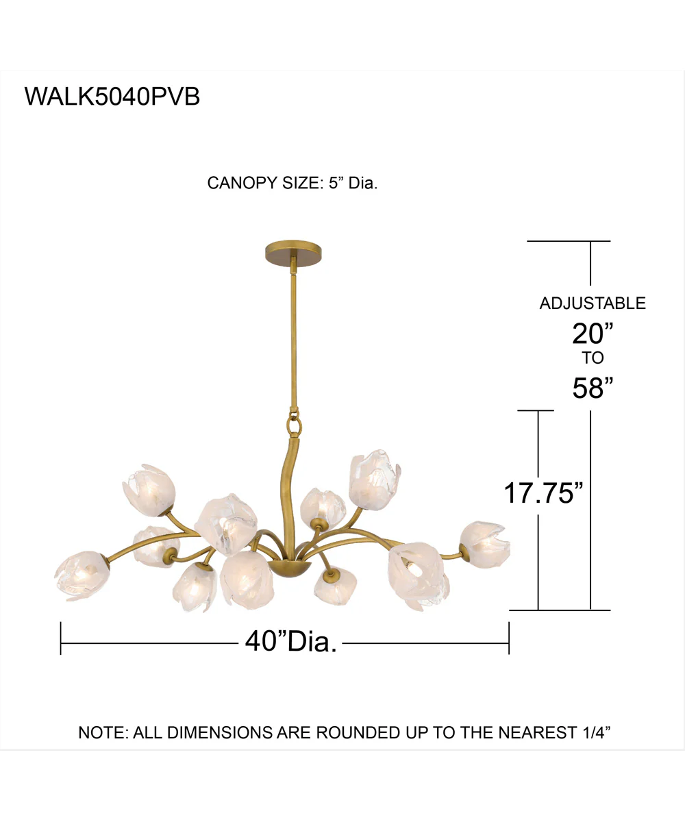 Walker 12-light Chandelier Vintage Brass - Image 4