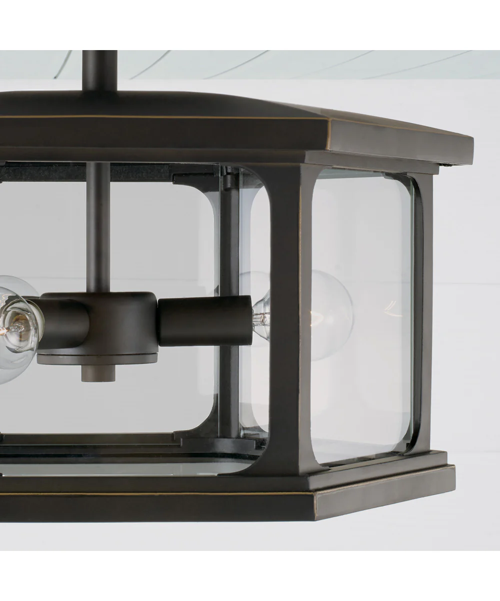 Walton 3-Light Outdoor Semi-Flush Rain or Shine - Oiled Bronze - Image 3
