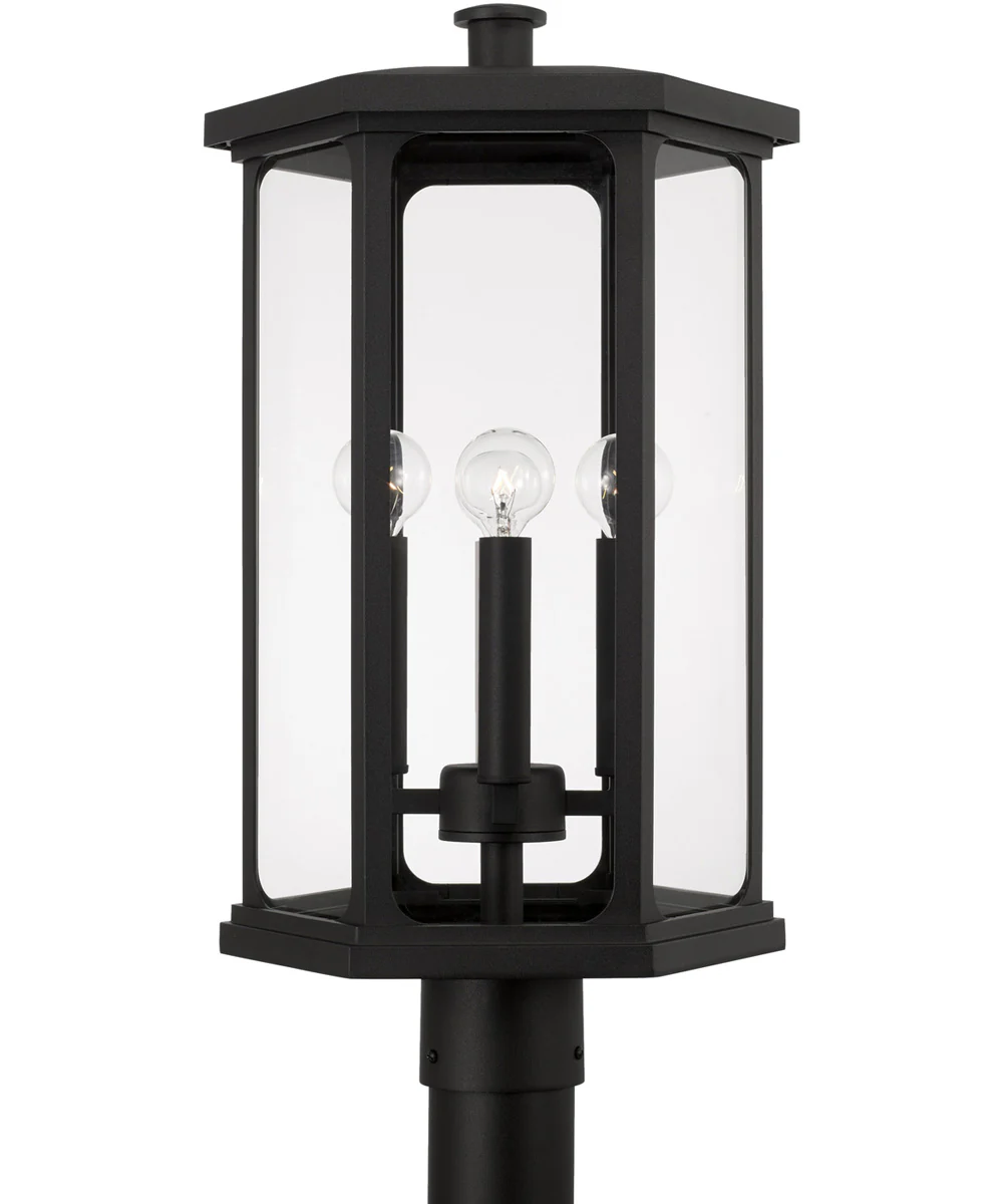 Walton 4-Light Outdoor Post-Lantern Rain or Shine - Black - Image 3