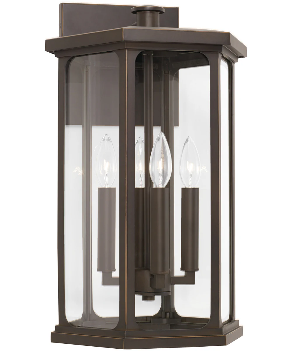 Walton 4-Light Outdoor Wall-Lantern Rain or Shine - Oiled Bronze