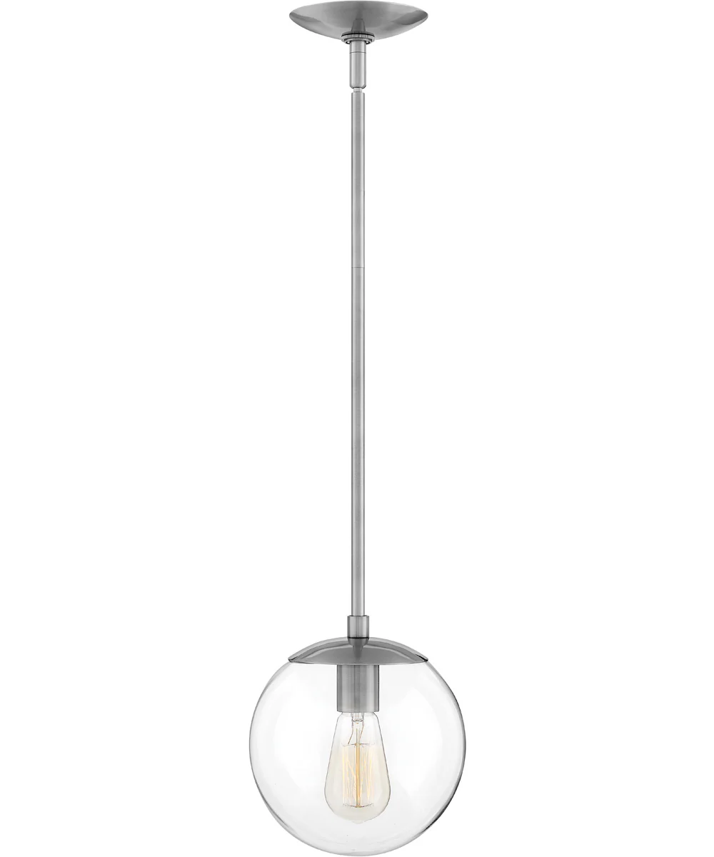 Warby 1-Light Small Pendant in Polished Antique Nickel
