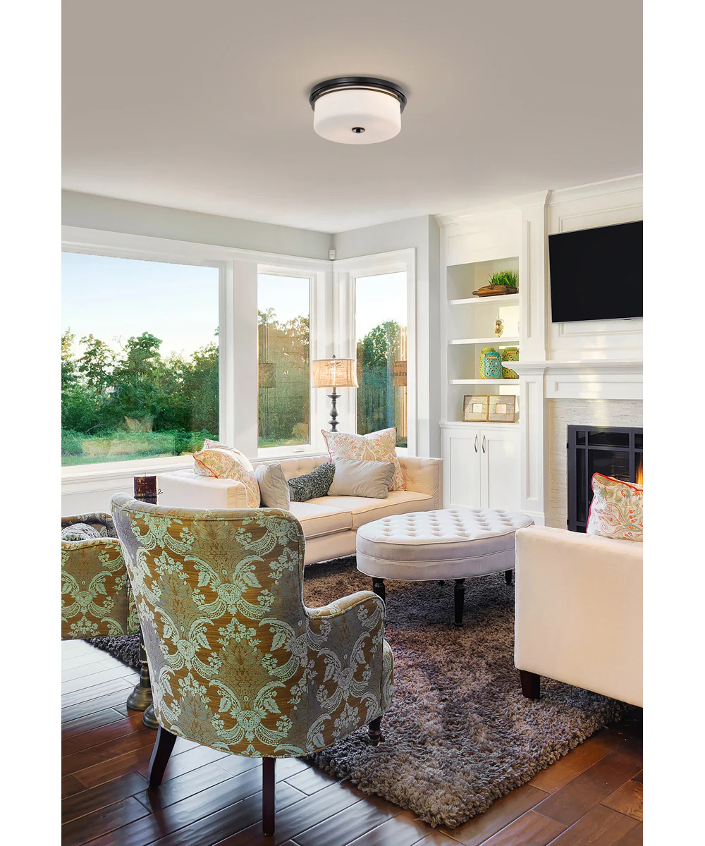 Warren 2-Light Close-to-Ceiling Gun Metal - Image 2