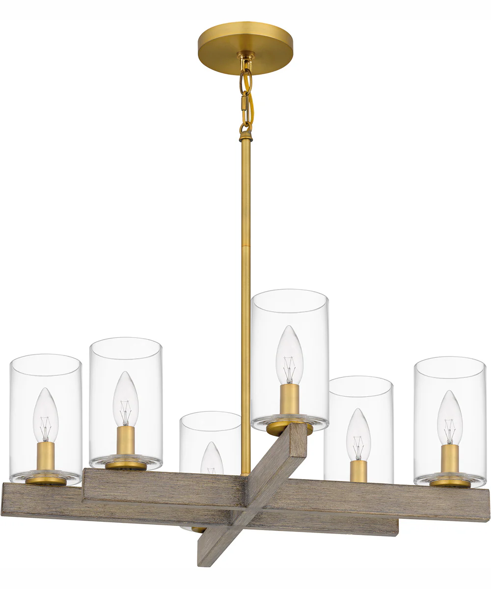 Warrington 6-light Chandelier Aged Brass - Image 3
