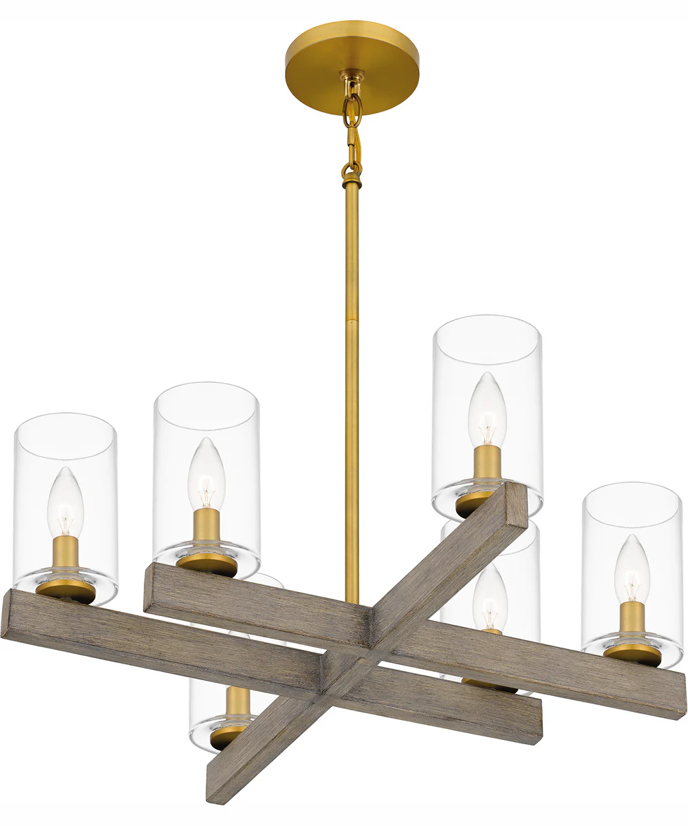 Warrington 6-light Chandelier Aged Brass - Image 5