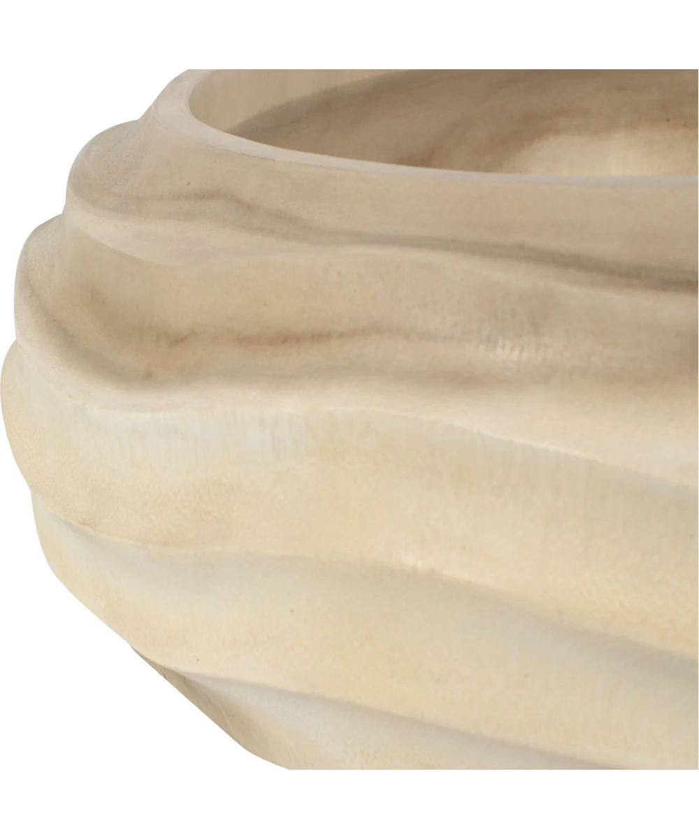 Waveform Bleached Wood Bowl - Image 4