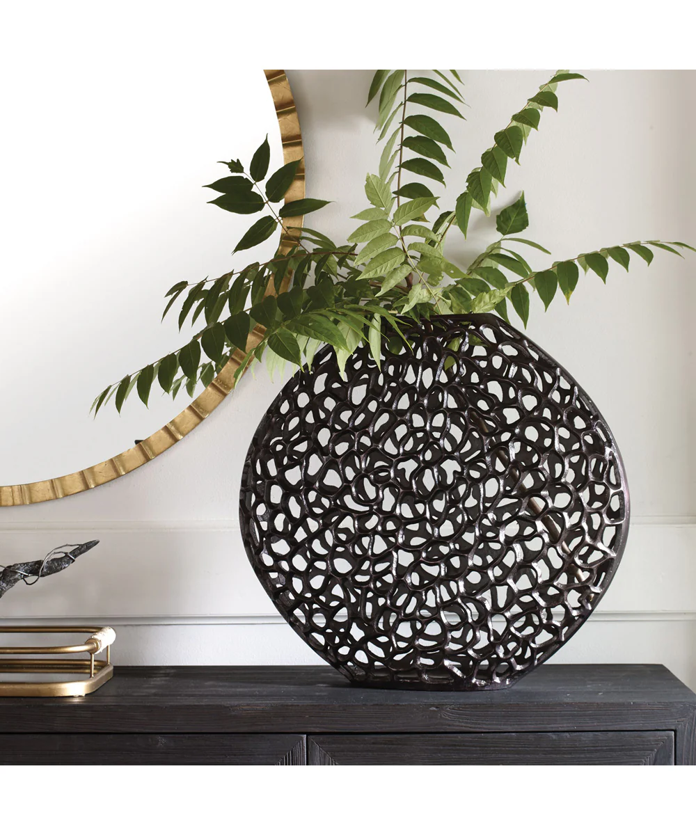 Web Dark Bronze Vase - Image 2