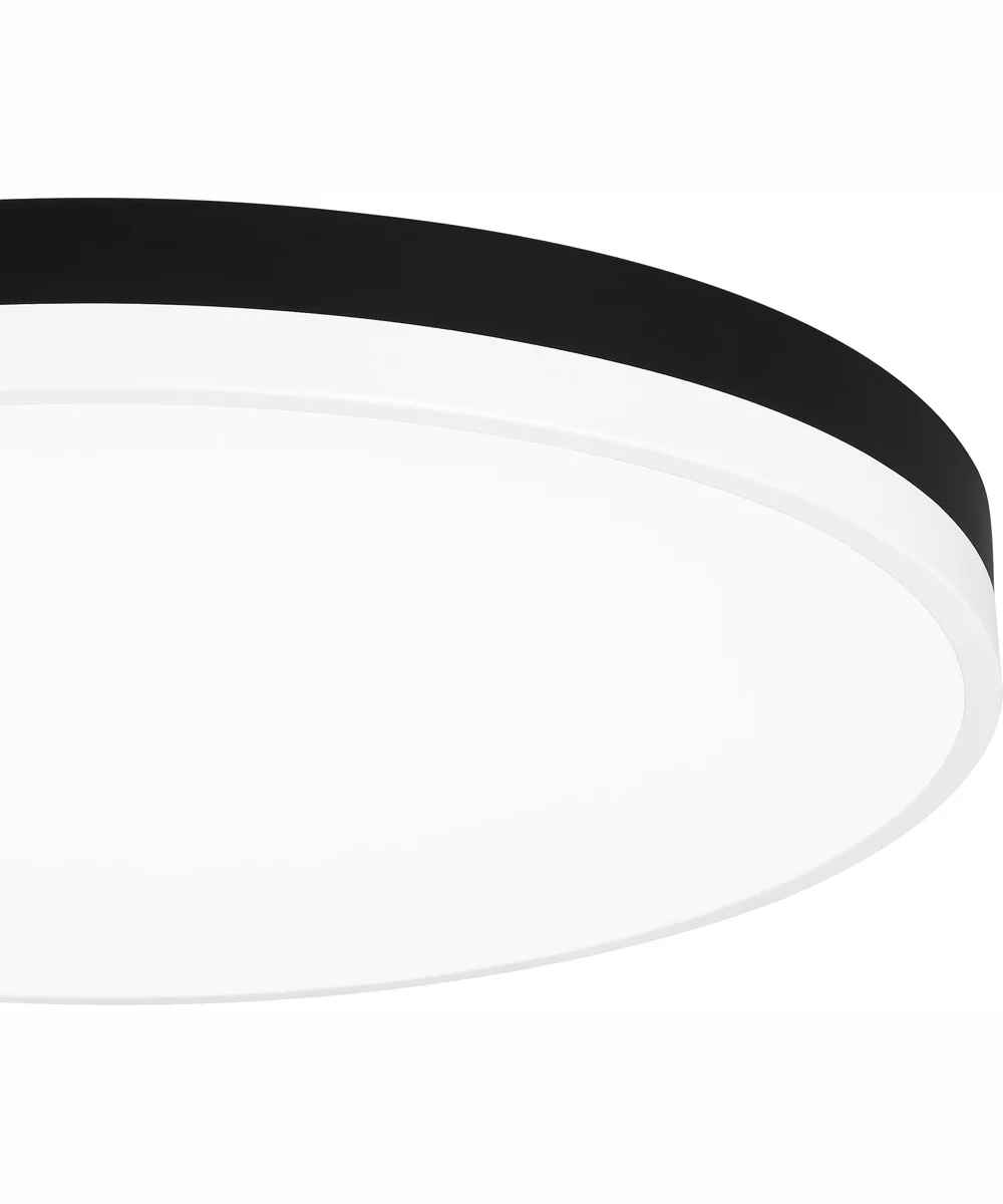 Weldin Large Flush Mount Matte Black White - Image 6