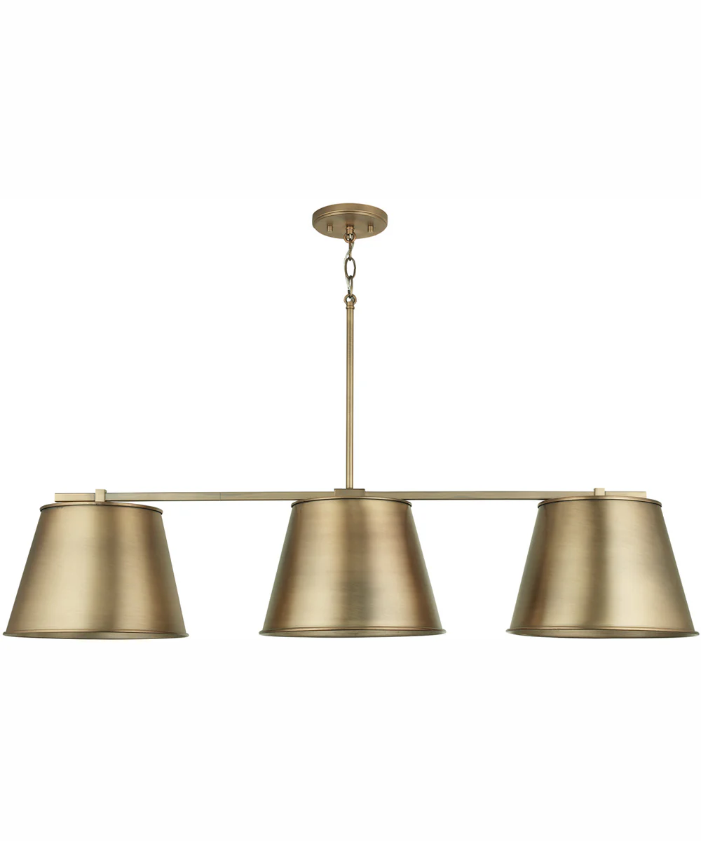 Welker 3-Light Island Aged Brass