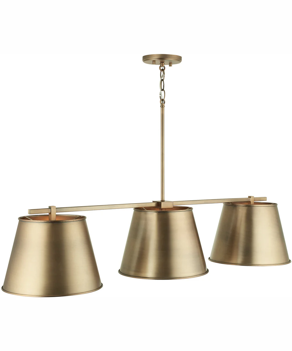 Welker 3-Light Island Aged Brass - Image 3