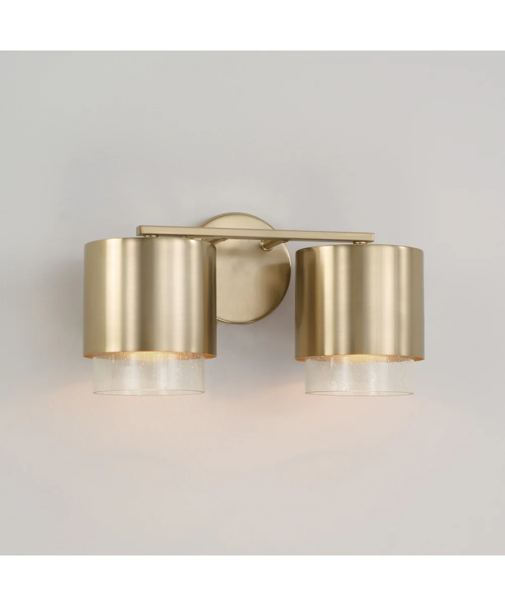 Weller 2-Light Vanity Matte Brass - Image 2
