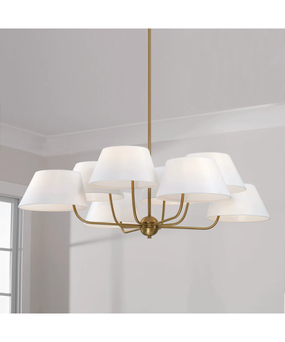 Welsley 8-Light Chandelier Aged Brass - Image 2