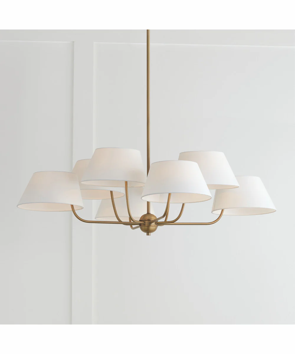 Welsley 8-Light Chandelier Aged Brass - Image 3