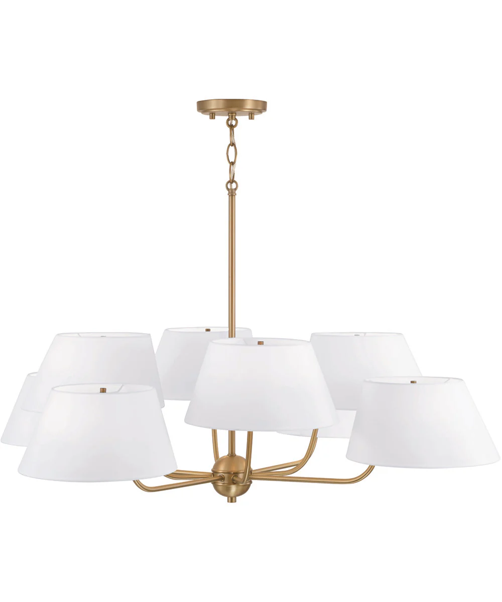 Welsley 8-Light Chandelier Aged Brass - Image 5