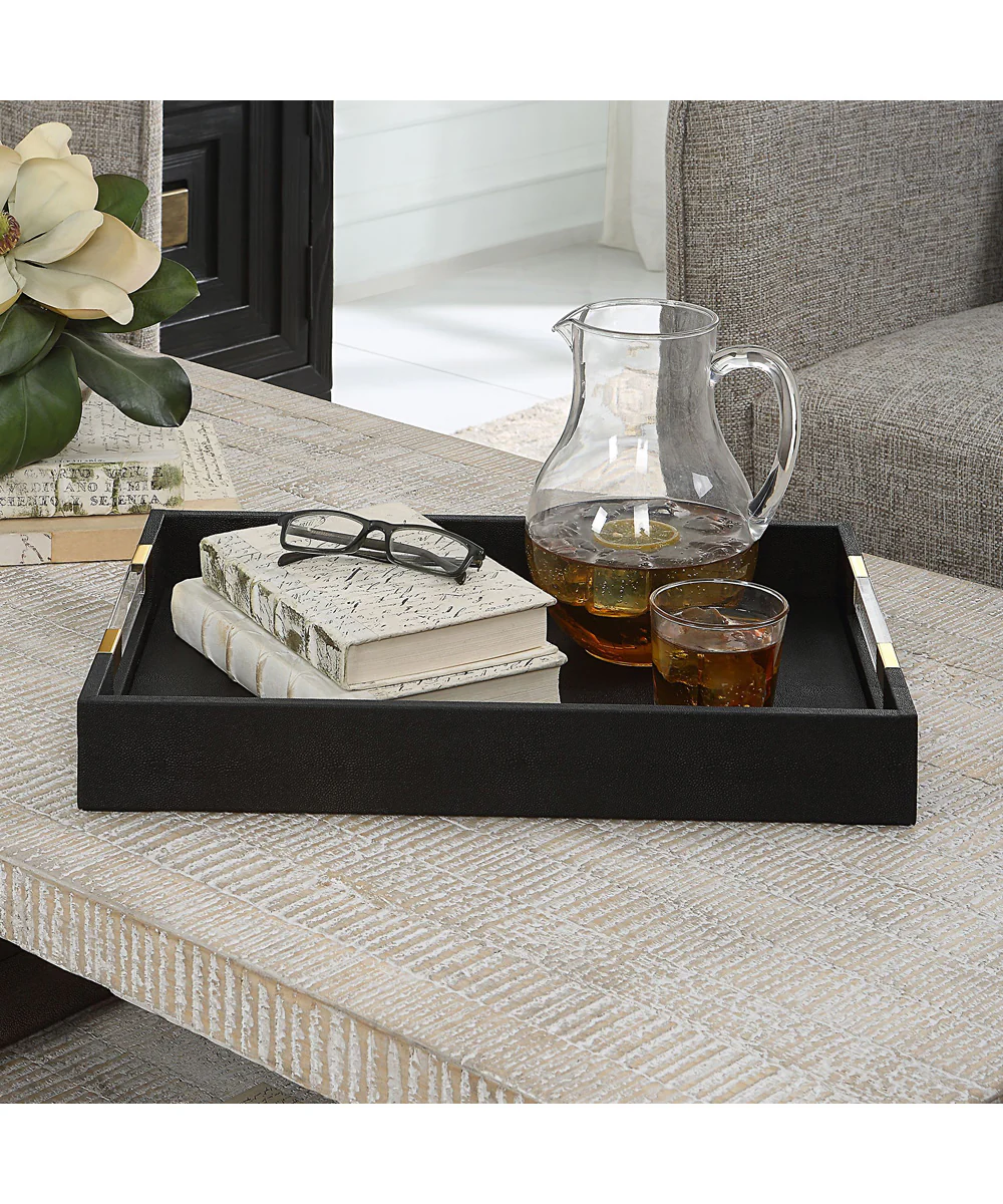 Wessex Black Shagreen Tray - Image 2