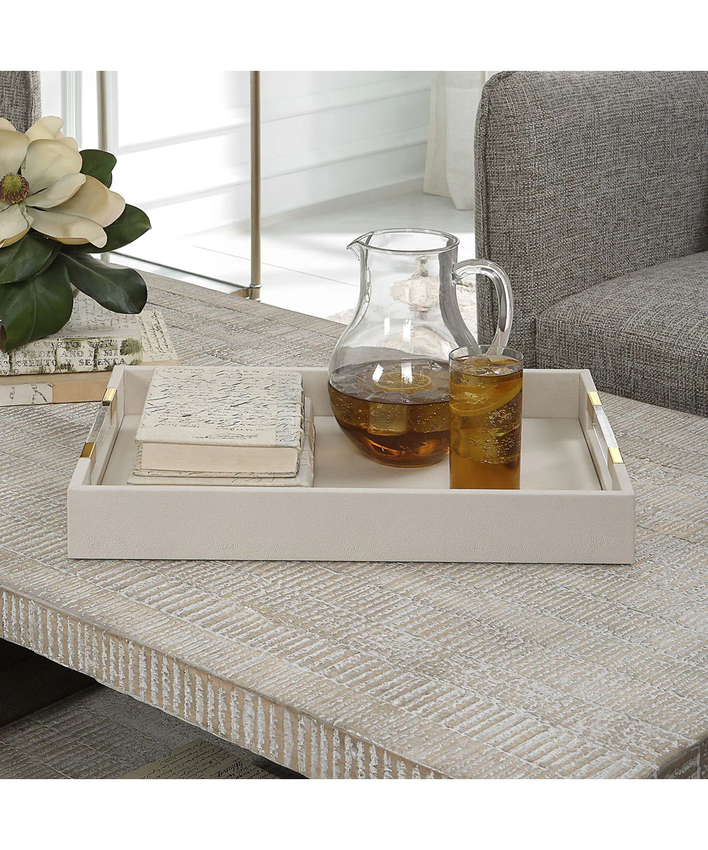 Wessex White Shagreen Tray - Image 2