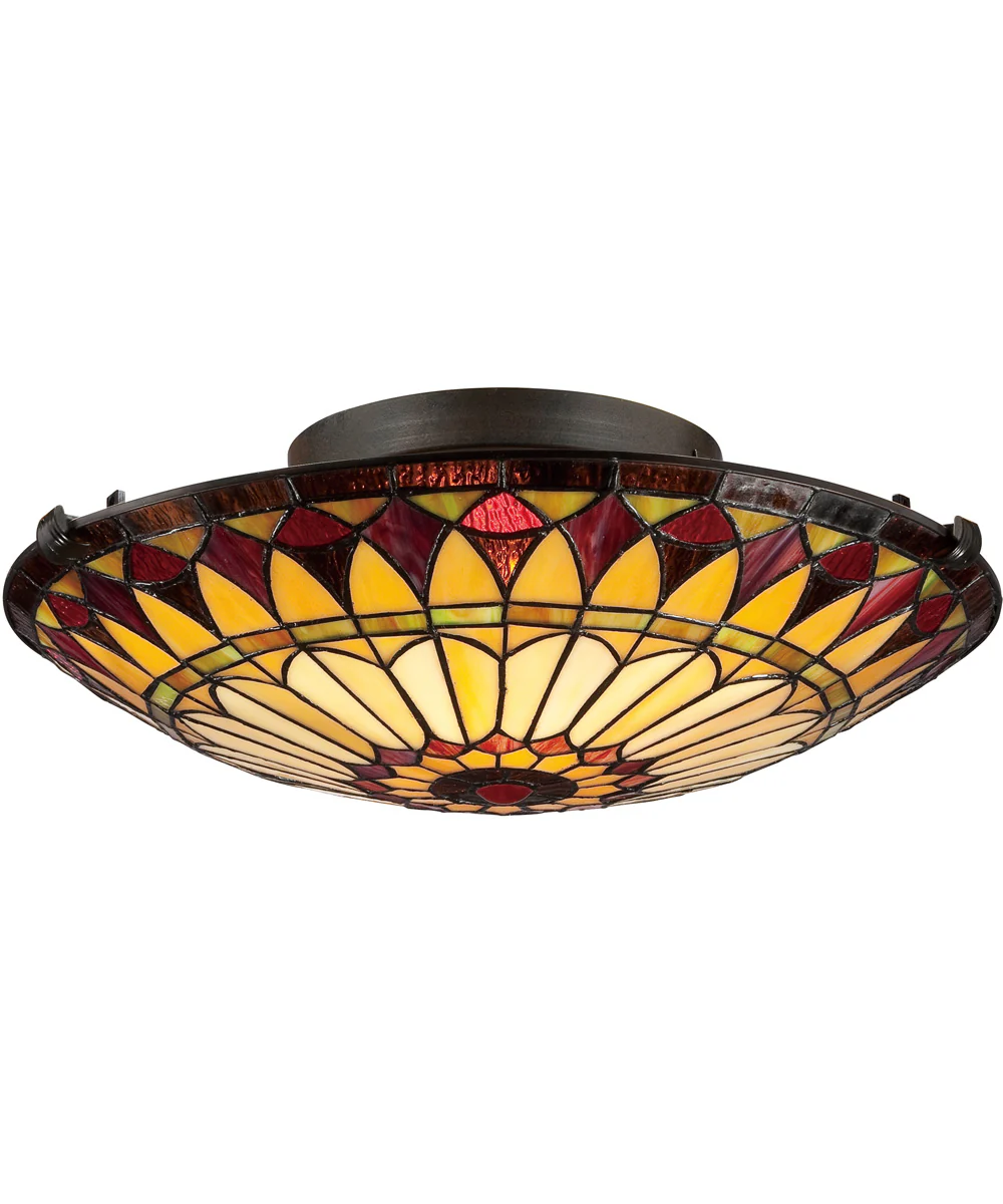 West End Medium 2-light Flush Mount Vintage Bronze