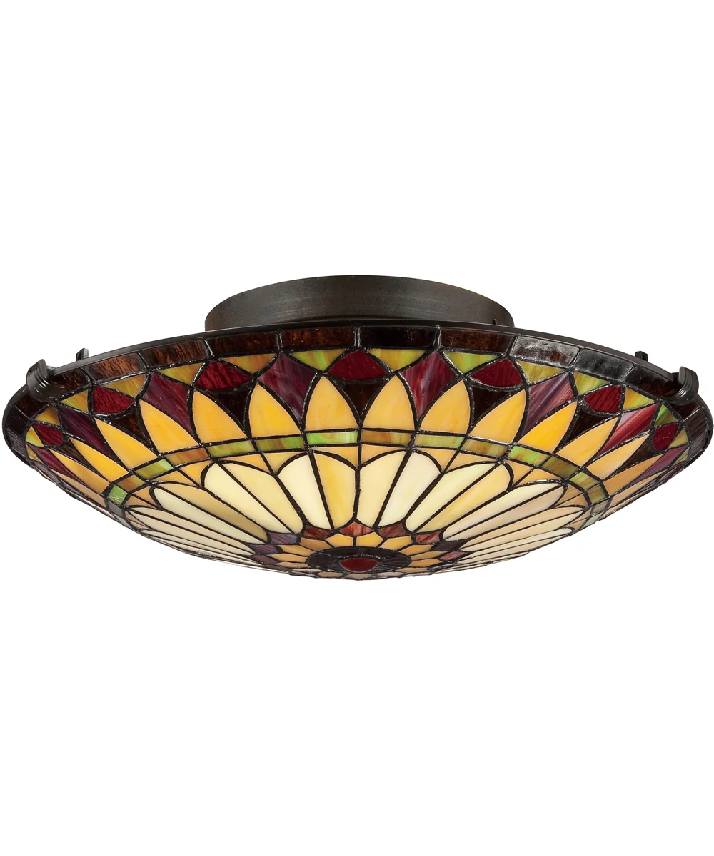 West End Medium 2-light Flush Mount Vintage Bronze - Image 3