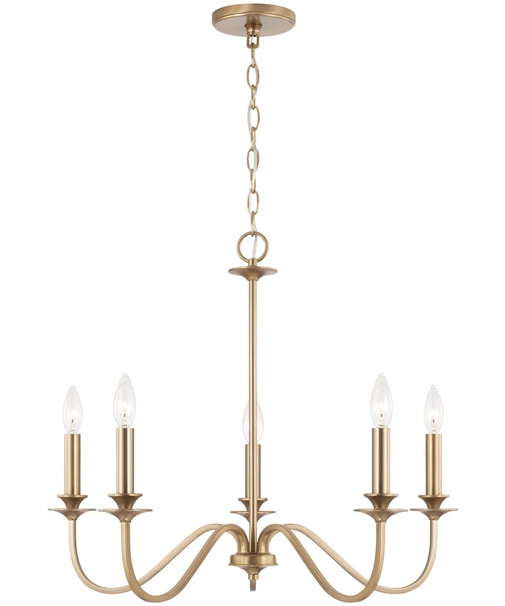 Weston 5-Light Chandelier Matte Brass