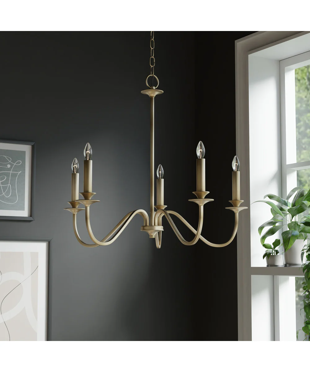 Weston 5-Light Chandelier Matte Brass - Image 3
