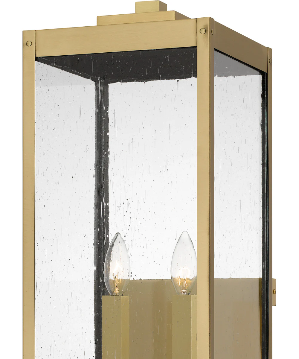 Westover Extra Large 2-light Outdoor Wall Light Antique Brass - Image 5