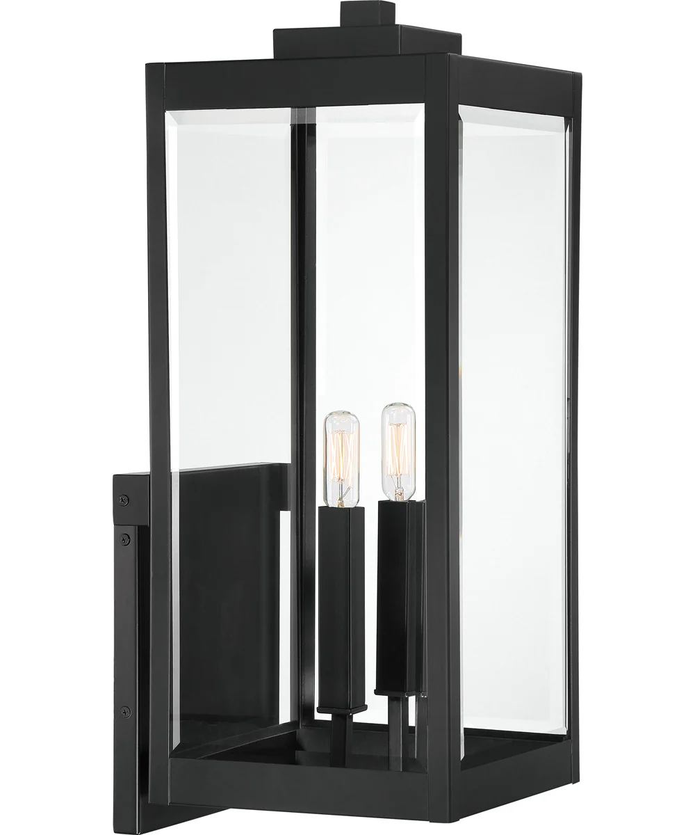 Westover Extra Large 2-light Outdoor Wall Light Earth Black