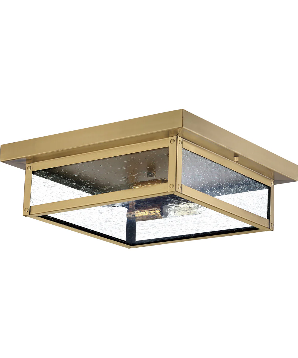 Westover Medium 2-light Outdoor Ceiling Light Antique Brass - Image 3